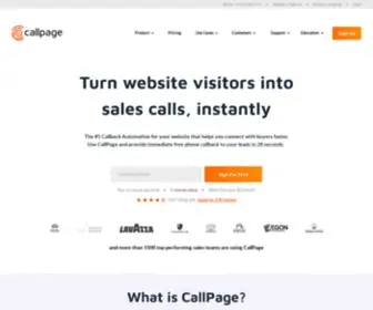 Callpage.io(#1 Way To Generate More Sales Calls & Leads) Screenshot