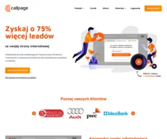 Callpage.pl(Zwiększ swoją sprzedaż nawet o 75%) Screenshot