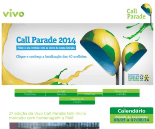 Callparade.com.br(Vivo Call Parade 2012) Screenshot