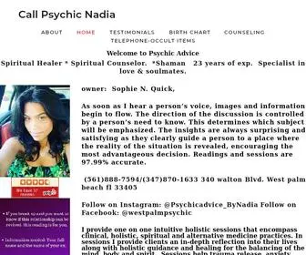 Callpsychicnadia.com(Call Psychic Nadia) Screenshot