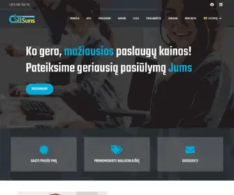 Callsuns.com(Kontaktų centro paslaugos) Screenshot