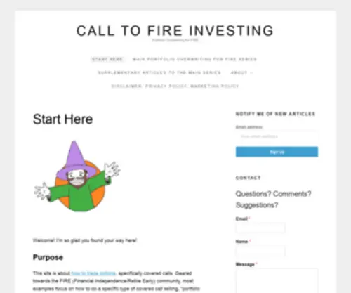 Calltofireinvesting.com(Call To FIRE Investing) Screenshot