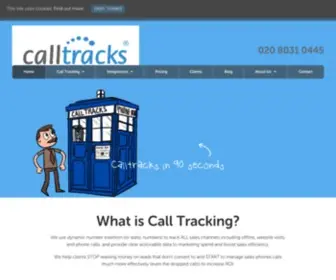 Calltracks.com(Our analytical call tracking software) Screenshot