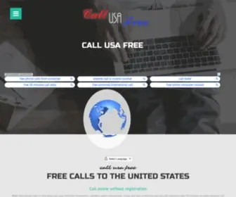Callusafree.com(Call USA for free) Screenshot