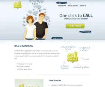 Callwith.me(Web based VoIP and IM platform) Screenshot