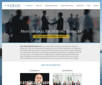 Calm-Water.com(Welcome Calm Water Professional Recruiting Services) Screenshot