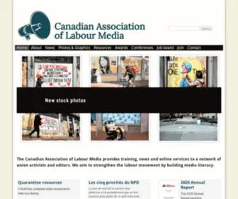 Calm.ca(Canadian Association of Labour Media) Screenshot