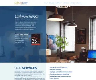 Calmandsense.com(Calm & Sense Communications) Screenshot