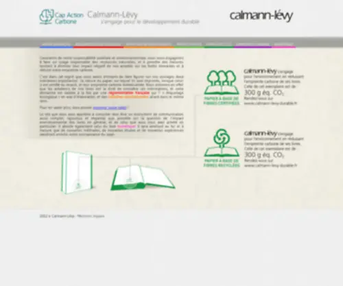 Calmann-Levy-Durable.fr(Reglementation française) Screenshot