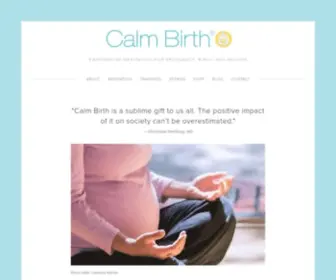 Calmbirth.org(Calm Birth Meditation Empowering Meditation for Pregnancy) Screenshot