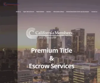 Calmemberstitle.com(Premium Title Services) Screenshot