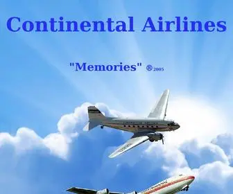 Calmemories.com(Continental Airlines Memories) Screenshot