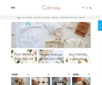 Calmilia.com(Bath and body products based on natural ingredients) Screenshot