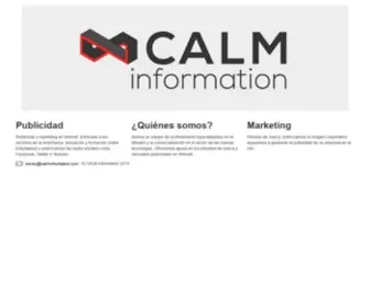 Calminformation.com(CALM information) Screenshot