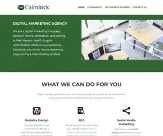 Calmlock.co.zw(Digital Marketing Agency Harare) Screenshot