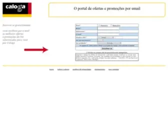 Caloga.br.com(O portal das ofertas e promoções por email) Screenshot