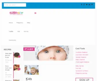 Calorababy.co.za(Pregnancy, Baby, Toddler) Screenshot