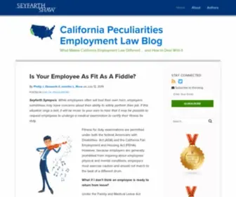 Calpeculiarities.com(California Peculiarities Employment Law Blog) Screenshot
