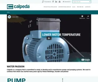 Calpeda.com(Leading Italian manufacturer of electric water pumps) Screenshot