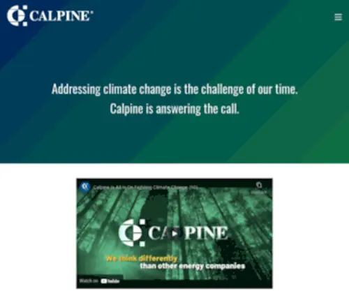 Calpineactsonclimate.com(Addressing Climate Change) Screenshot