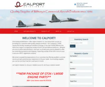 Calportaviation.com(QUALITY SUPPLIER OF MILITARY & COMMERCIAL AVIATION PRODUCTS SINCE 1996) Screenshot