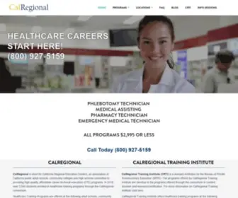Calregional.com(Phlebotomy Technician) Screenshot