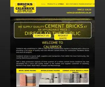 Calsibrick.co.za(Quality Cement Bricks) Screenshot