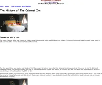 Calumetinn.com(The Historic Calumet Inn) Screenshot