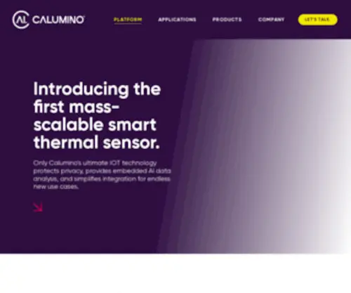 Calumino.com(Calumino Thermal Imaging Solutions) Screenshot