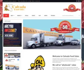 Calvadafoods.com(Calvada Food Sales) Screenshot