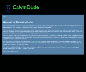 Calvindude.org(CalvinDude) Screenshot