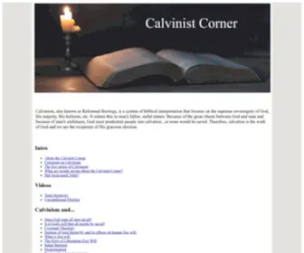Calvinistcorner.com(The Calvinist Corner) Screenshot