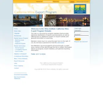 Calwinexport.com(California Wine Export Program) Screenshot