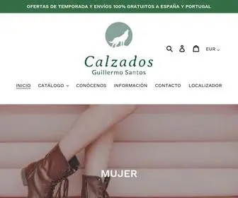Calzadosguillermosantos.com(Create an Ecommerce Website and Sell Online) Screenshot