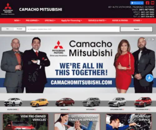 Camachomitsubishi.com(New Mitsubishi Cars) Screenshot