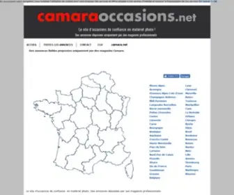 Camaraoccasions.net(Achetez des appareils photo et accessoires d'occasion sur) Screenshot