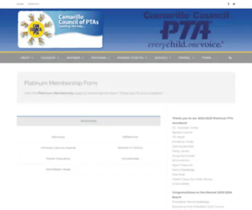 Camarillopta.org(Camarillo Council of PTAs) Screenshot