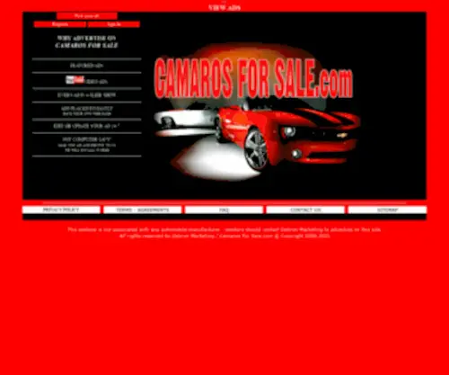 Camarosforsale.com(CAMAROS FOR SALE) Screenshot