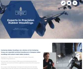 Camberleyrubber.com(Rubber Moulding Company) Screenshot