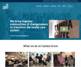 Cambiagrove.com(We bring together communities of changemakers to transform the health care system) Screenshot