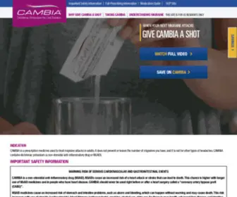 Cambiarx.com(CAMBIA® (diclofenac potassium)) Screenshot