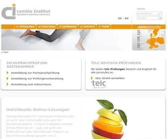 Cambio-Institut.de(Ci cambio Institut) Screenshot