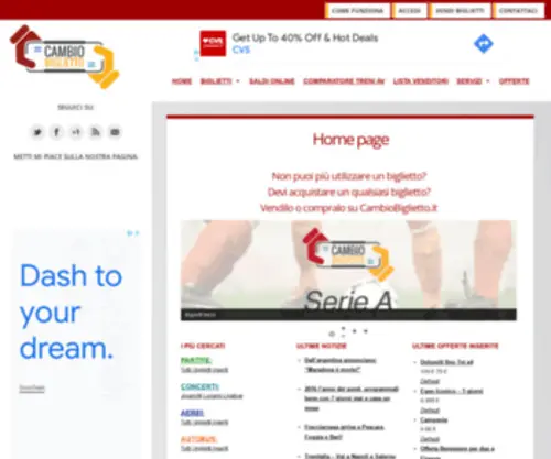 Cambiobiglietto.it(Bacheca di annunci gratuiti) Screenshot