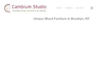 Cambiumstudio.com(Wood Furniture in Brooklyn) Screenshot