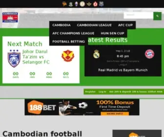 Cambodianfootball.com(Cambodian football Khmer soccer 2019 national team) Screenshot