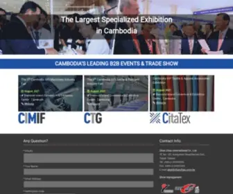 Camboexpo.com(Cambodia International Machinery Industrial Fair) Screenshot