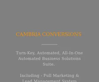 Cambriaconversions.com(Exclusive Lead Management System) Screenshot