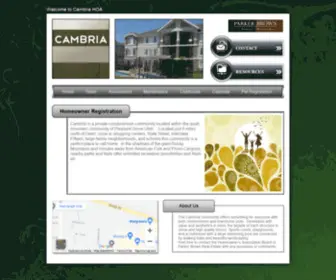 Cambriahomeowners.com(Cambria Home Owners Association) Screenshot