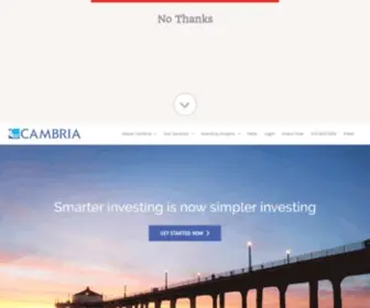 Cambriainvestments.com(Cambria Investments) Screenshot
