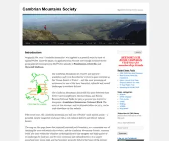 Cambrian-Mountains.co.uk(Cambrian Mountains Society) Screenshot